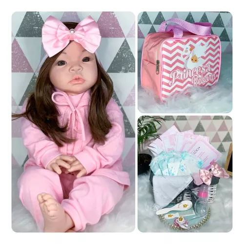 Boneca Bebê Reborn Princesa Realista Acompanha Acessórios - ShopJJ -  Brinquedos, Bebe Reborn e Utilidades