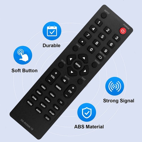 C0c Reemplace El Control Remoto Dx-rc02a-12 Para Dynex