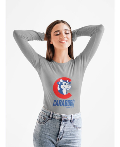 Polera Larga Venezuela Logo Chica Estampada Algodon