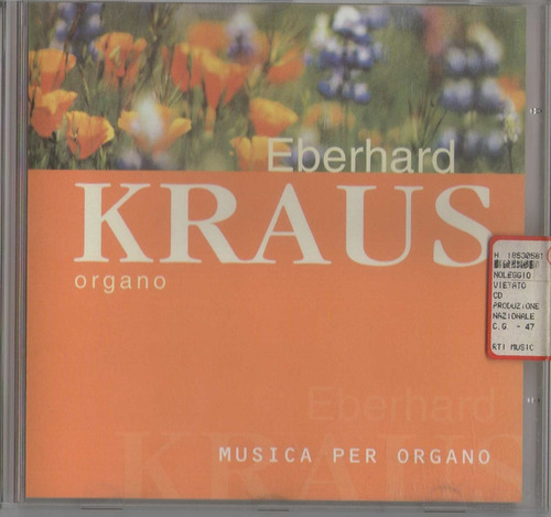 Cd Eberhard Kraus Música Per Organo Muy Buen Estado 