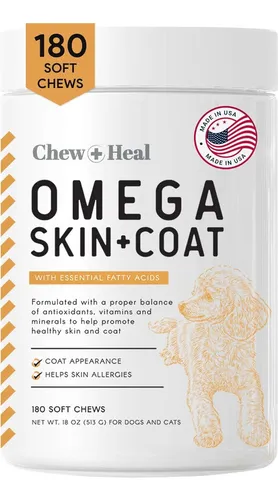 comprar Piel Y Pelaje Para Perros Pollo Chew + Heal 180 Masticables