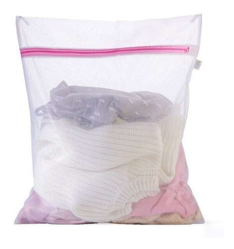 Imagen 1 de 8 de Pack 10 Bolsa Lavar Ropa Delicada Malla Compacta Lavandería