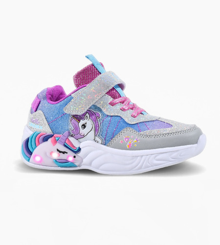 Zapatilla Little Unicornio Con Luz Al Pisar Footy Oficial