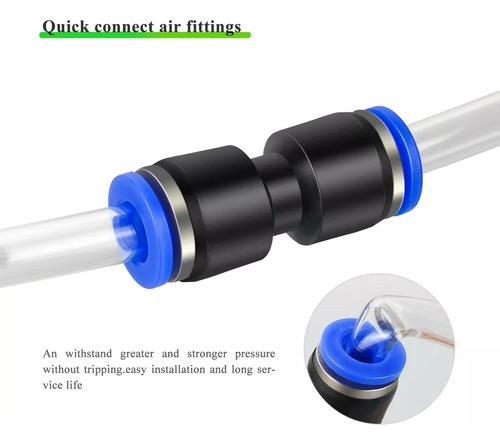 X40 Conector De Manguera Unión Neumáticos Pu Pv Pe Py 8mm