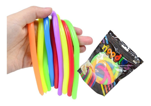 5 Fideos De Juguete Cuerdas Elásticas Fidget Noodle Colores 