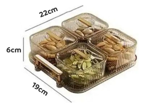 Bandeja Para Aperitivos De 4 Divisiones