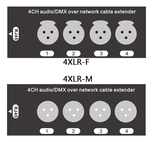 1 Cable De Audio Xlr Y Dmx A Través De Red De 4 Canales Y 3