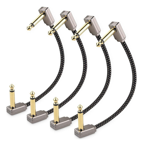 Cable Matters 4-pack Premium Braided Guitar Patch Cable 6 Pu