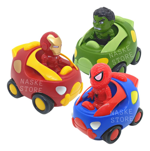 Auto Friccion Avengers Ironman Hulk Spiderman Hombre Araña