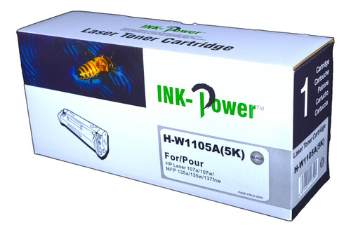 Toner 105 W1105 Jumbo Ink-power 107 / 135 / 137fnw Con Chip