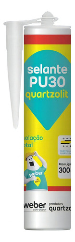 Quartzolit Selante Pu30 Cinza Bisnaga De 346g/300ml