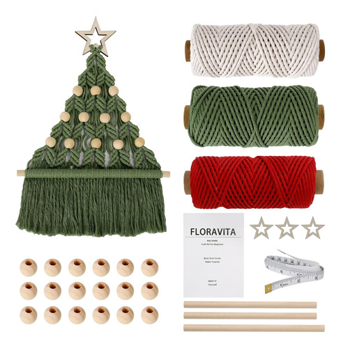 Kit De Macramé Árbol De Navidad Principiantes Tutoria...