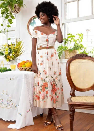 Antix Vestido M di Flor Iracema R81883 Promo o Frete gr tis