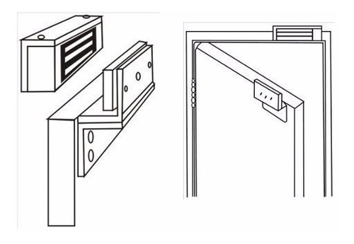 Imagen 4 de 8 de Herrajes U Cerradura Electromagnética De 600lbs, U280