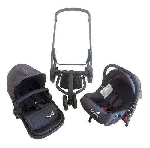Imagem 7 de 8 de Carrinho De Bebê Europeu Berço Moises + Bebê Conforto Luxo