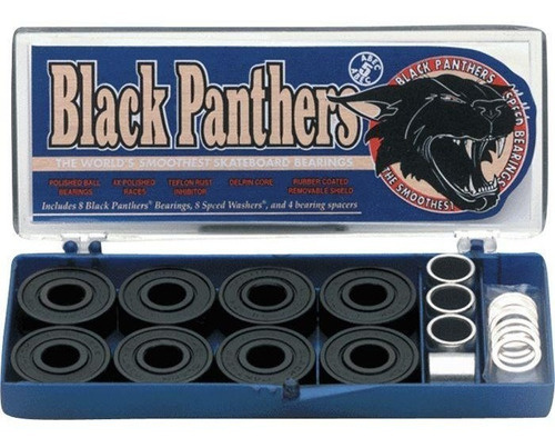 Set Rulemanes Rodamientos Black Panthers Abec 5 Skate Long
