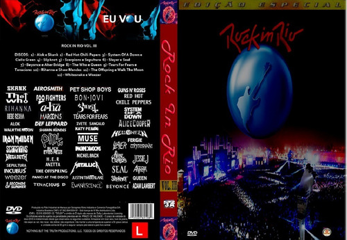 Dvd Shows: Rock In Rio Vol. 3 - Raríssimo - (12 Dvds)