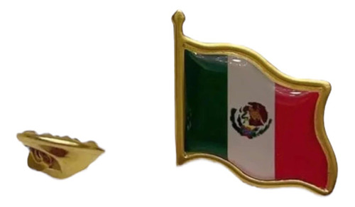 Pin Insignia Tricolor Bandera México Patrio Gala Metálico 
