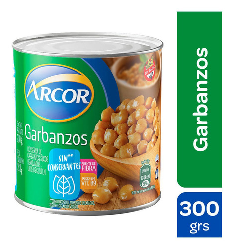 Garbanzos En Lata Arcor X 300 Gr