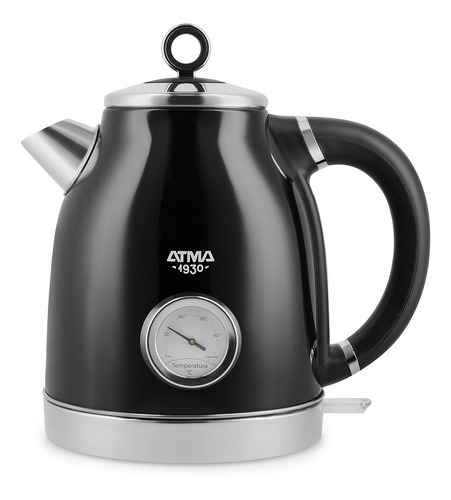 Imagen 1 de 4 de Pava Eléctrica Atma Vintage Negra 1.7l Peat21vbp