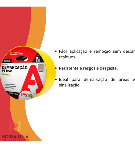 Fita Demarcação Solo 50mm X 30m Várias Cores Adere