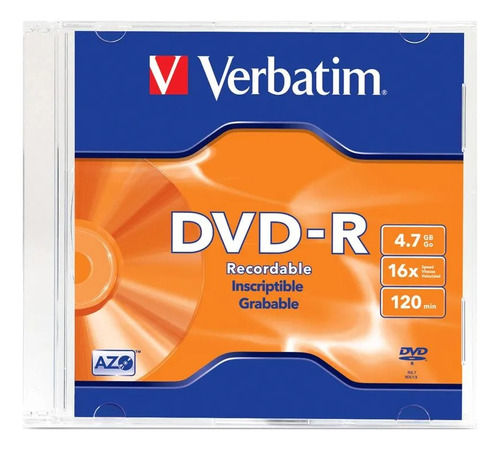 Dvd-r Verbatim Caja Slim Pack 20 Unidades