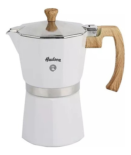 Cafetera Hudson Tipo Italiana 9 Tazas Blanco Linea M Cheff