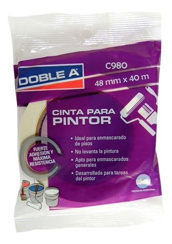 Cinta de Papel Enmascarar para Pintor 48mm Doble A