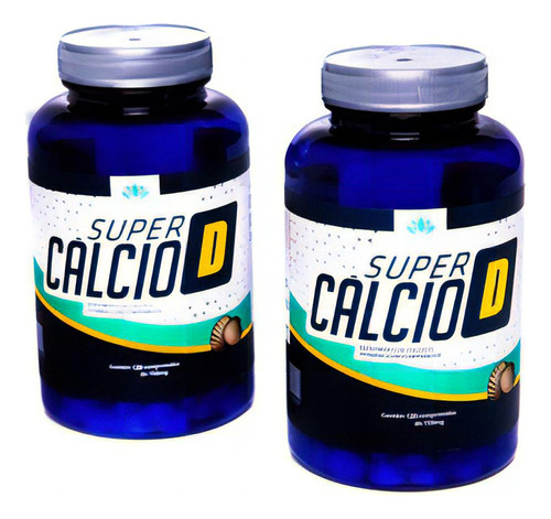 Kit 2 Super Cálcio D Para Melhor Idade Osteoporose Artrose Sabor Comprimidos