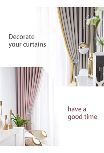 Bitebacks Magnéticos Para Cortinas, 2 Paquetes Cortinas De F
