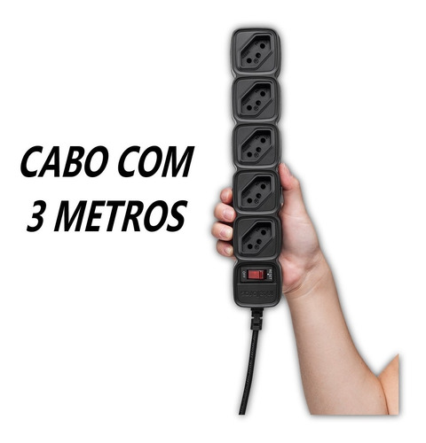 Epe205+ Filtro De Linha Protetor 5 Tomadas Intelbras (preto)