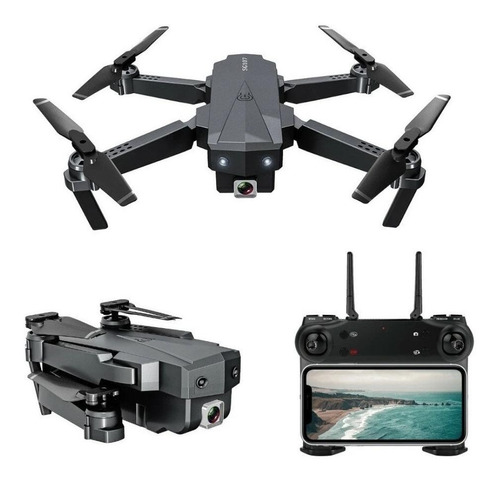 Mini drone ZLL Bright SG107 com dual câmera 4K preto 1 bateria