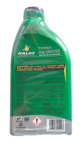 Aceite Raloy 10w 30 Sintético .946ml