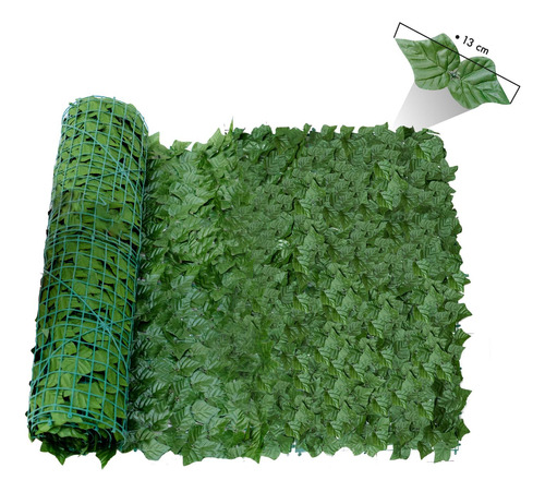 Rollo Follaje Artificial Muro Verde 6mtrs X 1mtrs Enredadera