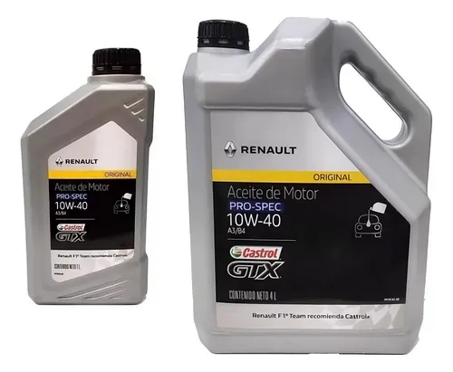 comprar Kit Aceite Castrol Gtx Semi Sintetico 10w40 5 Litros Renault