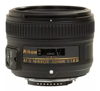 Lente Nikon Af-s 50mm 1.8g + Parasol + Bolso Reflex Cuotas