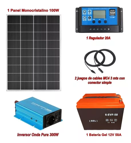 Kit Solar Inversor 1500w 220v Energia Casa Campo M7 Cta