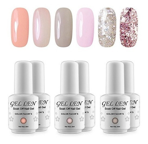 Gellen Gel Nail Polish Set - Pure - Glitters Series Popular