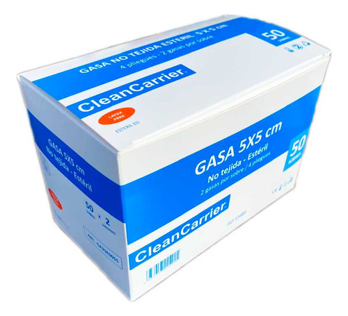 Gasa Estéril 5x5, No Tejida 4 Pliegues ( 4x50 Unidades)