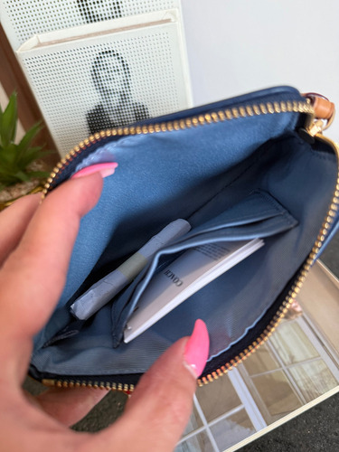 Muñequera Wristlet Coach Monogram Signature Y Color Denim