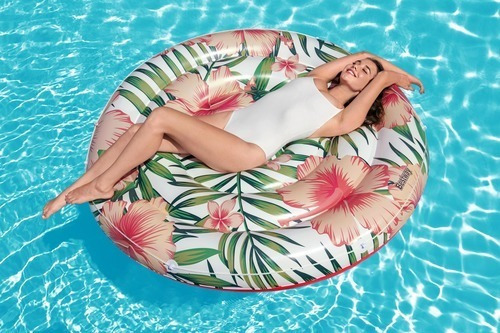 Colchoneta Inflable Isla Floreada 158 Cm Bestway 43410