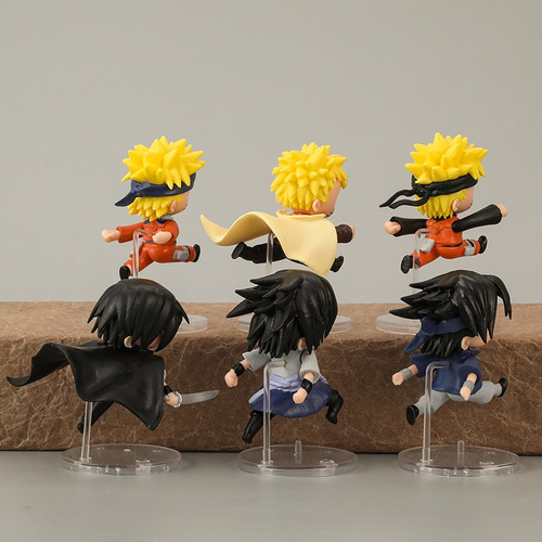 Set De 6 Figuras De Naruto Shippuden Anime Coleccionables