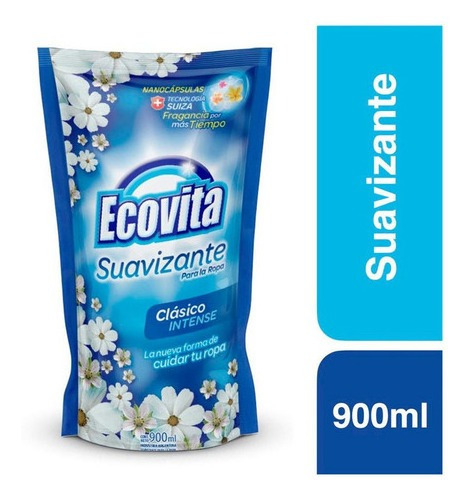 Suavizante Ecovita Clasico Intense Doypack 900ml Pack X6