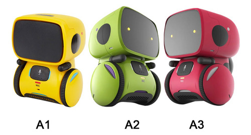 Robot de control de voz interactivo para niños, color verde inteligente