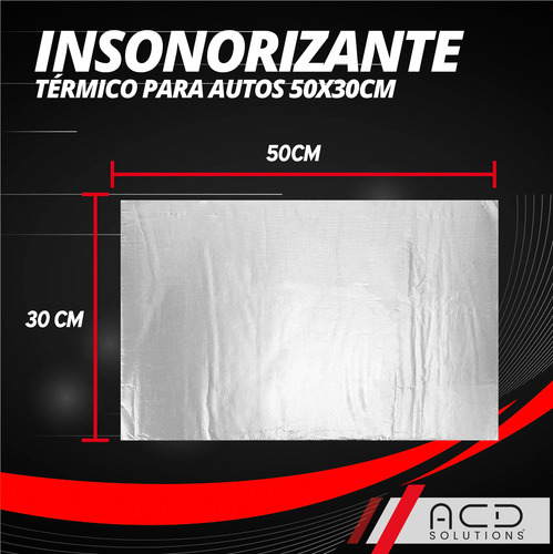 Insonorizante Aislante Térmico/acústico 6 Pieza 50x30 Cm C/u
