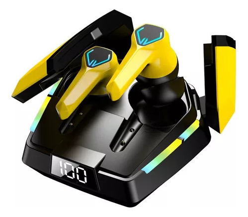 Audífonos Bluetooth Tws Gamer Jx10 5.0 Negros