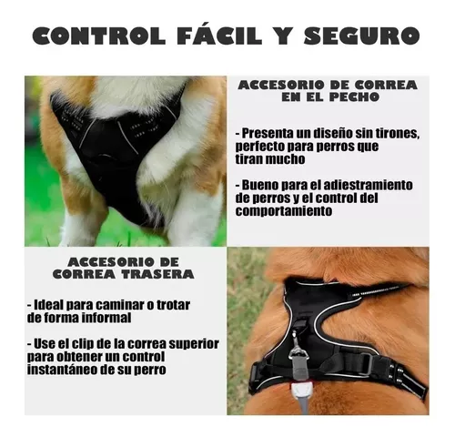 Pretal Arnes Anti Tirones Para Perro Regulable Varios Talles