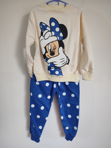 Conjunto Buzo Minnie Azul Talla 4 Y 8 Holgados Peruano