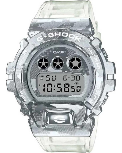 Relogio Casio G-shock Gm-6900scm-1dr Metal Covered Skeleton