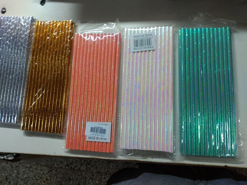 Sorbetes Polipapel Iridiscente Blanco X24